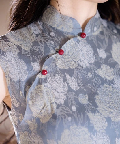 Summer Lake Blue Cheongsam