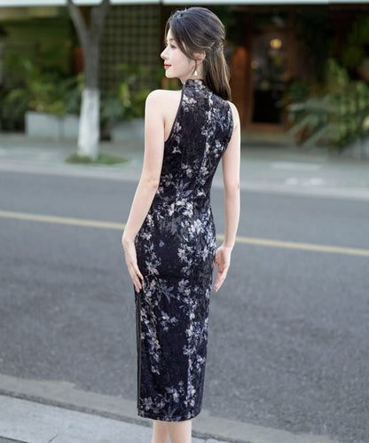 Missy Rou Velvety Halterneck  Cheongsam