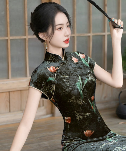 Miki Capsleeves Maxi Cheongsam