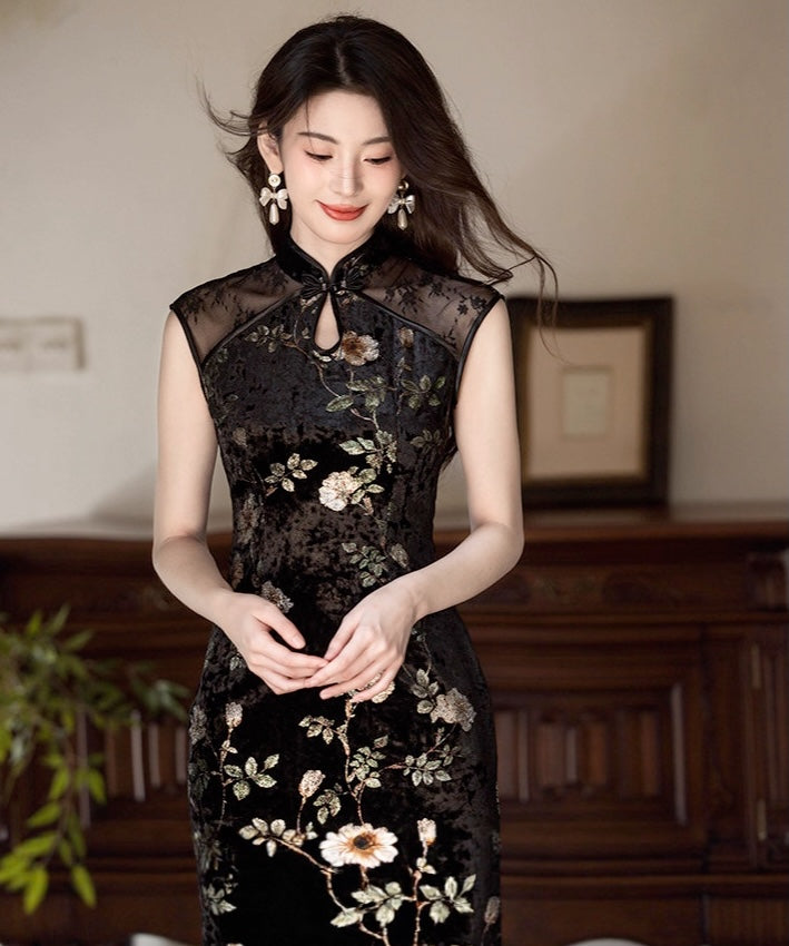 Diamond Velvet Cheongsam