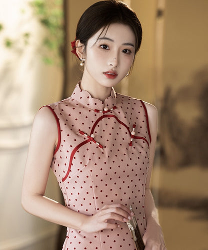 Jennie Scallop Polka Dot Cheongsam