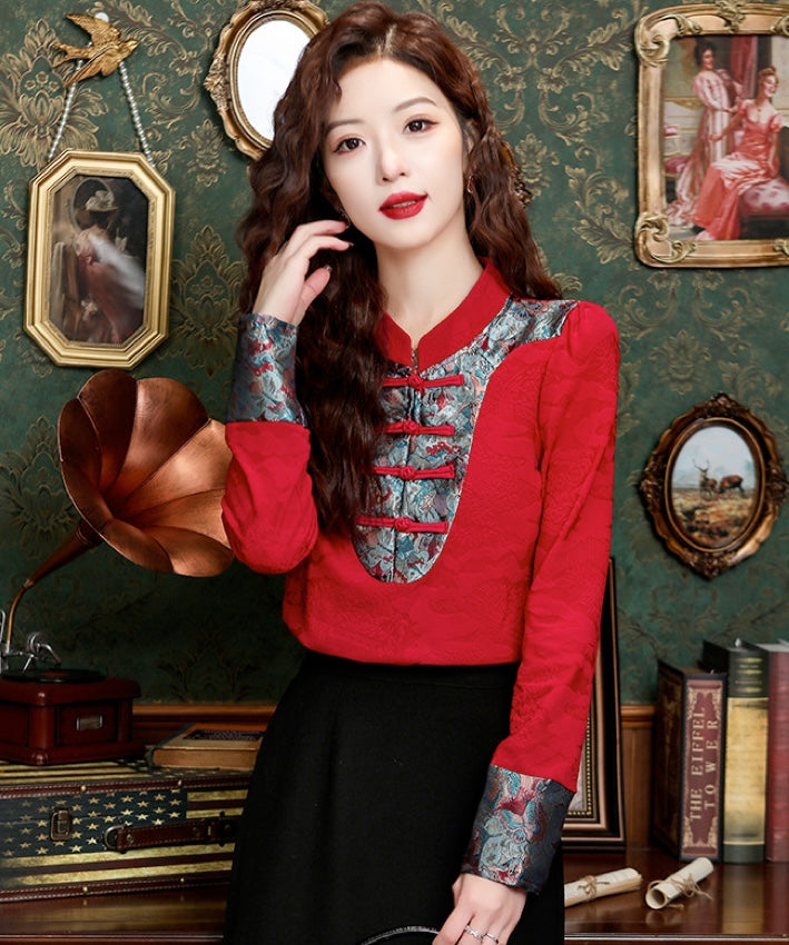 Teresa Mandarin Collar Top