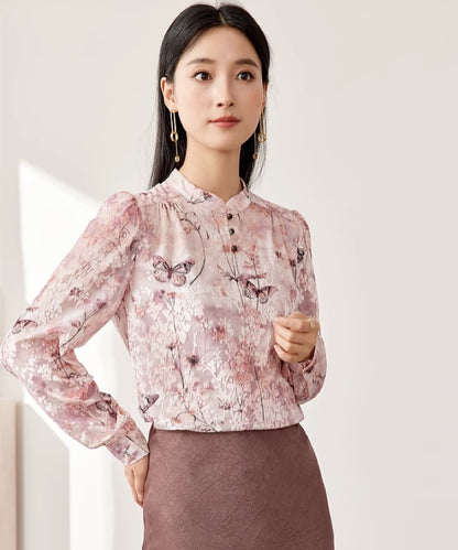 Jiexi Mandarin Collar Blouse