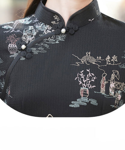 Lillie Autumn Short Cheongsam