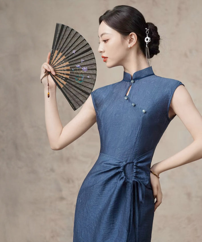 Yuri's Blue Cheongsam Dress