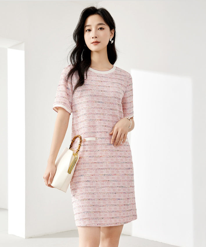 Sue Pink Ribbed Mini Dress