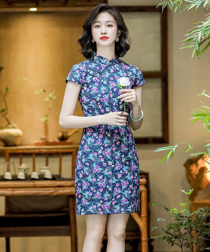 Nara's Floral Print Cheongsam