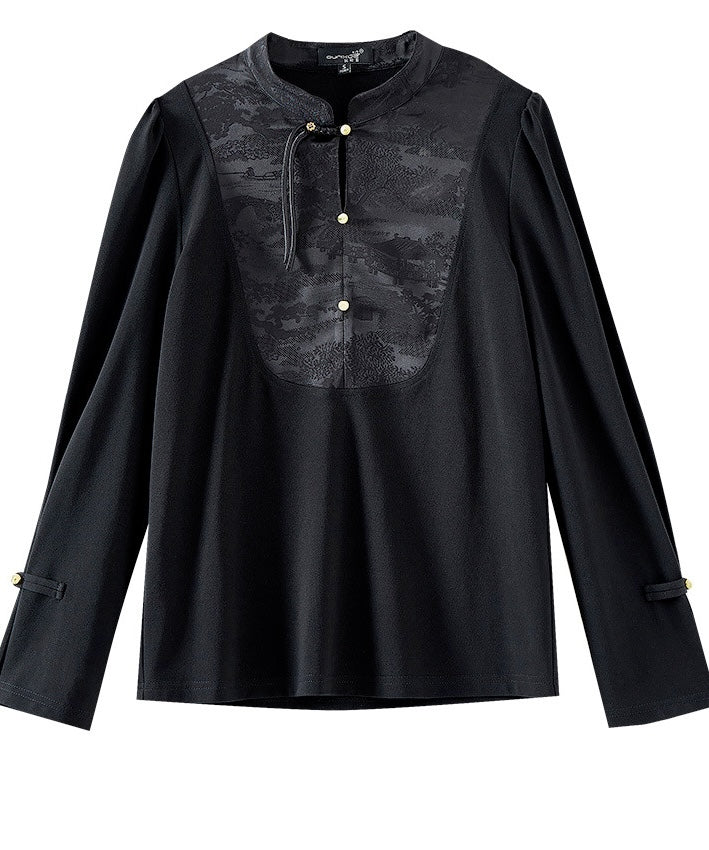 Lili Black Cheongsam Blouse