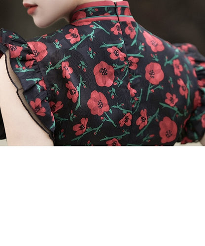 Missy Ruoxi's Rose Cheongsam