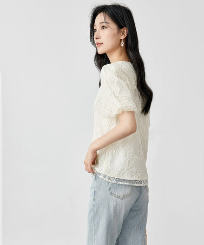 Daisy Lace Cheongsam Blouse