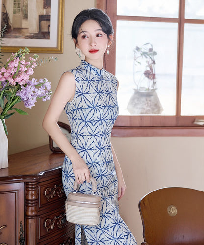 Suqin Blue Cheongsam