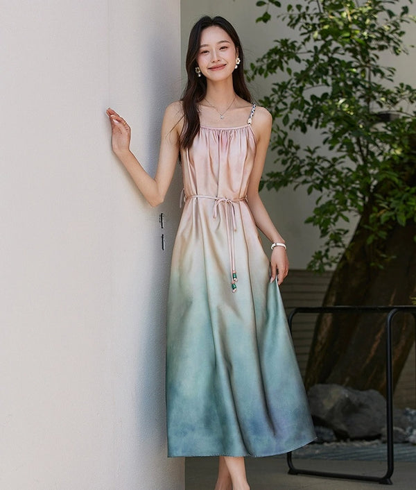Casey Pink Blue Ombre Dress